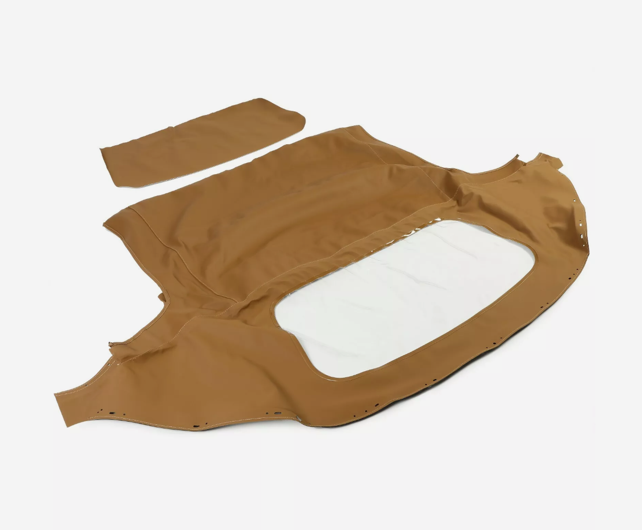 Mazda Miata MX-5 NA/NB Convertible Soft Top 1990–2005 – Beige Sailcloth Vinyl w/ Clear Window (No Rain Rail)
