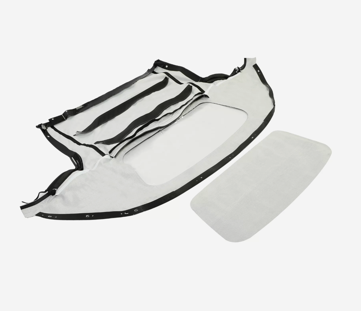Mazda Miata MX-5 NA/NB Convertible Soft Top 1990–2005 – Black Sailcloth Vinyl w/ Clear Window (No Rain Rail)