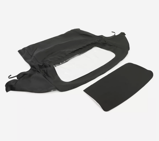Mazda Miata MX-5 NA/NB Convertible Soft Top 1990–2005 – Black Sailcloth Vinyl w/ Clear Window (No Rain Rail)