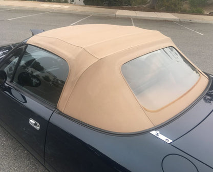 Tan sailcloth vinyl soft top for Mazda MX-5 NA/NB